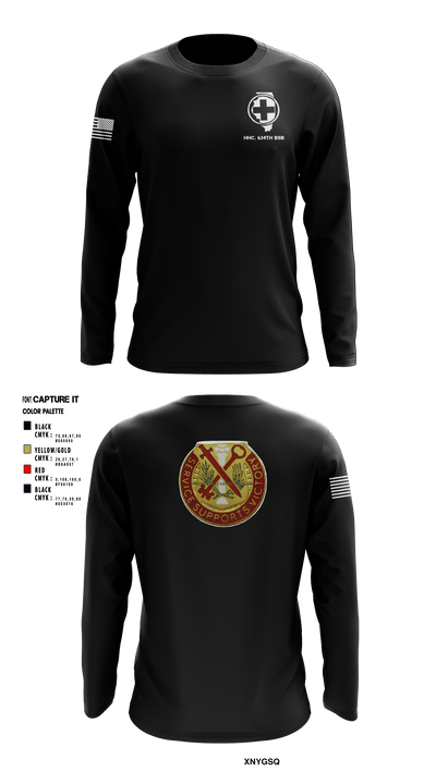 HHC 634th BSB 93326956 Long Sleeve Performance Shirt - 3