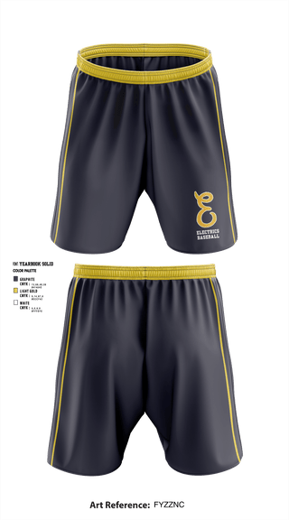 Athletic Shorts With Pockets, Electrics, Baseball, Teamtime, Team time, sublimation, custom sports apparel, team uniforms, spirit wear, spiritwear, sports uniforms, custom shirts, team store, custom team store, fundraiser sports, apparel fundraiser