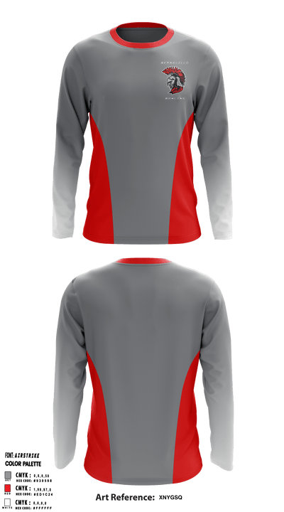 Bernalillo High School Bowling 14046792 Long Sleeve Performance Shirt - 2