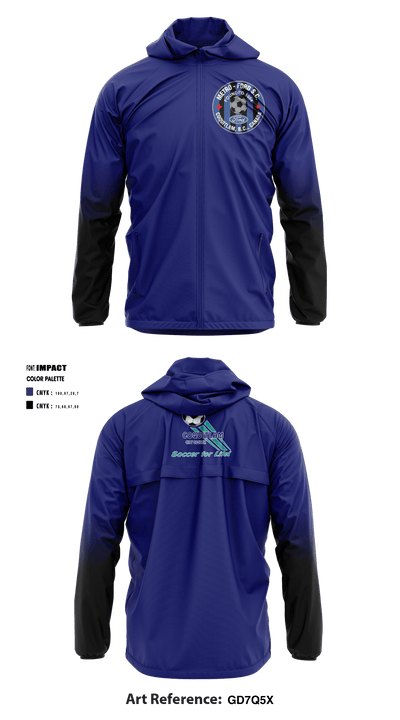 Coquitlam Metro-Ford Soccer Club 61030219 Windbreaker - 1