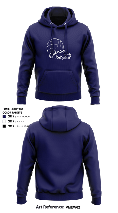 Colusa High School Volleyball 88435722 Hoodie - 2