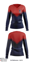 Oakland Lacrosse 64858792 Women's Long Sleeve V-neck Shirt - 3