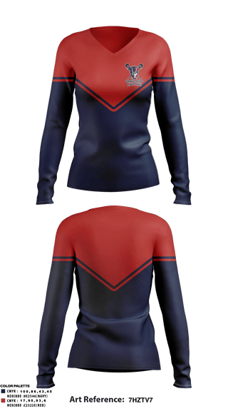 Women's Long Sleeve Vneck Shirt, Oakland Lacrosse, , Teamtime, Team time, sublimation, custom sports apparel, team uniforms, spirit wear, spiritwear, sports uniforms, custom shirts, team store, custom team store, fundraiser sports, apparel fundraiser