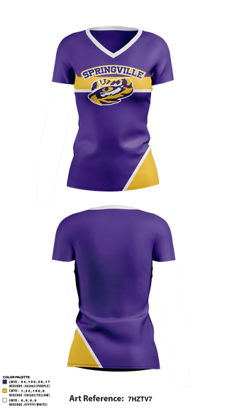 Women's Short Sleeve Vneck Shirt, Springville, Spirit Store, Teamtime, Team time, sublimation, custom sports apparel, team uniforms, spirit wear, spiritwear, sports uniforms, custom shirts, team store, custom team store, fundraiser sports, apparel fundraiser