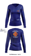 Clarks Chapel Fire & Rescue 66405091 Women's Long Sleeve V-neck Shirt - 1