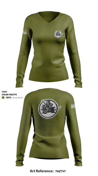 Women's Long Sleeve Vneck Shirt, , Army, Teamtime, Team time, sublimation, custom sports apparel, team uniforms, spirit wear, spiritwear, sports uniforms, custom shirts, team store, custom team store, fundraiser sports, apparel fundraiser