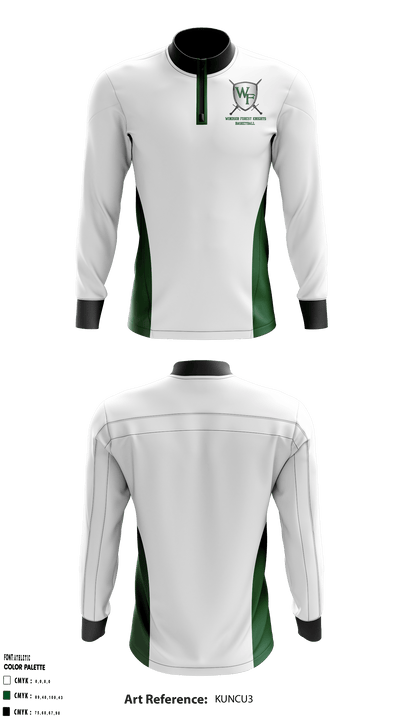Windsor Forest High School Basketball 24228459 Quarter Zip Jacket - 1