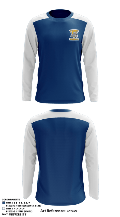 Venus High School Baseball 56706364 Long Sleeve Performance Shirt - 1