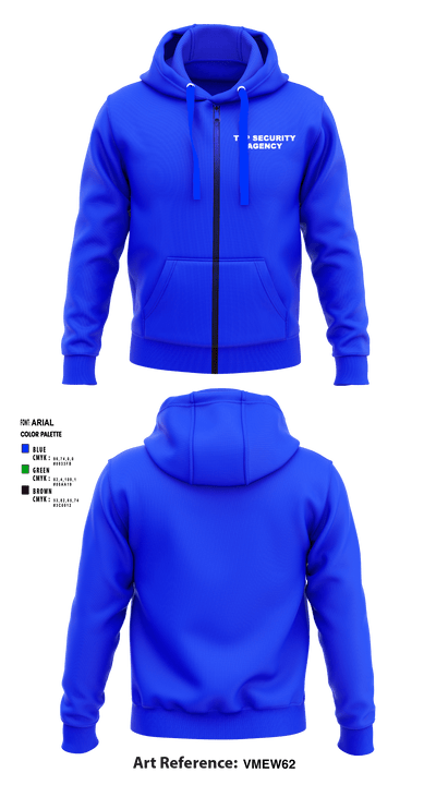 TTP Security Agency 6278827 Zip Hoodie - 1