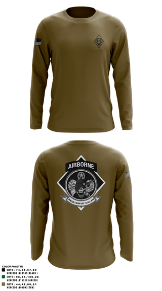 Long Sleeve Performance Shirt, Joker Company 2/501 PIR 76292379, Army, Teamtime, Team time, sublimation, custom sports apparel, team uniforms, spirit wear, spiritwear, sports uniforms, custom shirts, team store, custom team store, fundraiser sports, apparel fundraiser