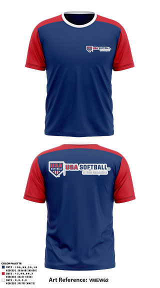 Short Sleeve Performance Shirt, Usa Softball New Hamsphire, Softball, Teamtime, Team time, sublimation, custom sports apparel, team uniforms, spirit wear, spiritwear, sports uniforms, custom shirts, team store, custom team store, fundraiser sports, apparel fundraiser