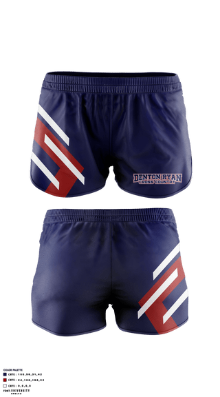 Track Shorts, Denton Ryan, Cross Country, Teamtime, Team time, sublimation, custom sports apparel, team uniforms, spirit wear, spiritwear, sports uniforms, custom shirts, team store, custom team store, fundraiser sports, apparel fundraiser