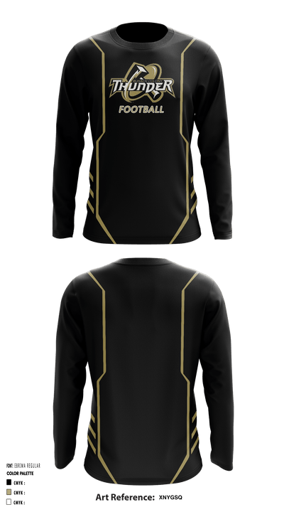 Thunder Youth Football 8054040 Long Sleeve Performance Shirt - 1