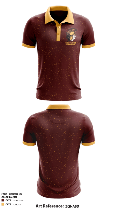 Chesterton High School Gymnastics 53300564 Short Sleeve Performance Polo - 1