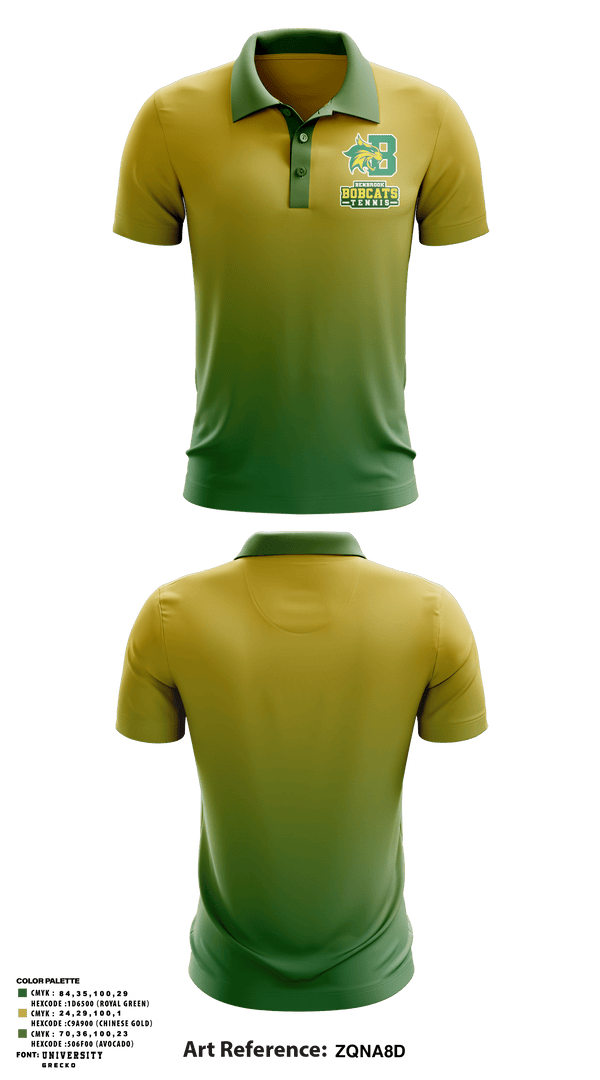Short Sleeve Performance Polo, Bobcat Tennis, Tennis, Teamtime, Team time, sublimation, custom sports apparel, team uniforms, spirit wear, spiritwear, sports uniforms, custom shirts, team store, custom team store, fundraiser sports, apparel fundraiser