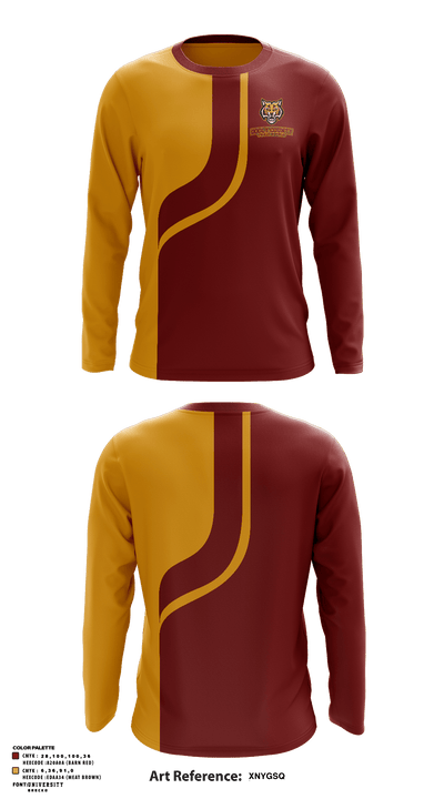 Dooly County High School Track 36521514 Long Sleeve Performance Shirt - 1