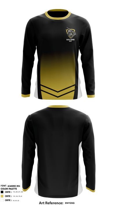 East Ridge High School Golf 26531632 Long Sleeve Performance Shirt - 1