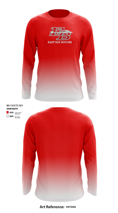 East Bay High School Soccer 75006154 Long Sleeve Performance Shirt - 1