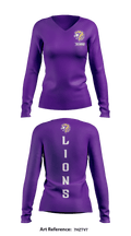 Tallwood Track & Field 44257356 Women's Long Sleeve V-neck Shirt - 4