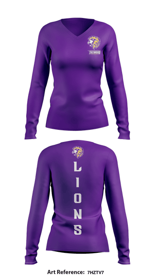 Women's Long Sleeve Vneck Shirt, Tallwood Track & Field, Track & Field, Teamtime, Team time, sublimation, custom sports apparel, team uniforms, spirit wear, spiritwear, sports uniforms, custom shirts, team store, custom team store, fundraiser sports, apparel fundraiser