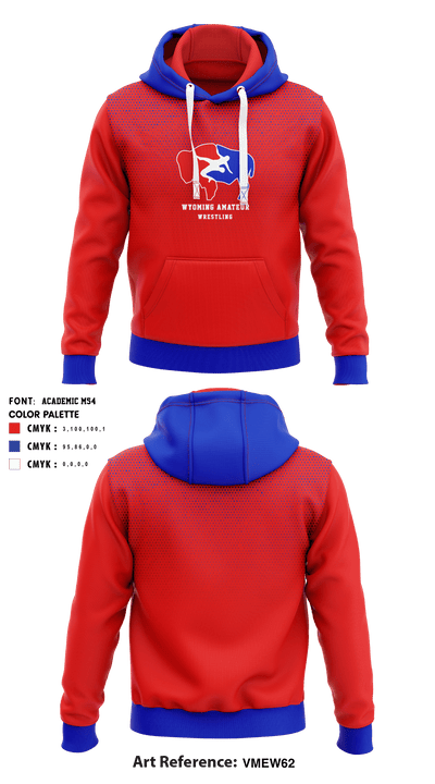 Wyoming Amateur Wrestling Association 77403720 Hoodie - 1