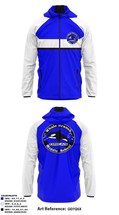 Whale Branch Middle School 47957479 Windbreaker - 1