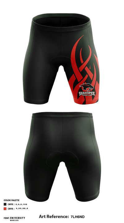 Shakopee High School Wrestling 44242608 Men's Compression Shorts - 1