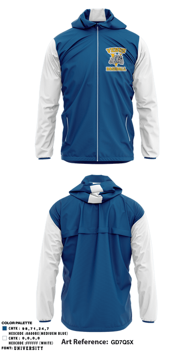 Venus High School Baseball 56706364 Windbreaker - 1