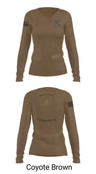 Women's Long Sleeve Vneck Shirt, , National Guard, Teamtime, Team time, sublimation, custom sports apparel, team uniforms, spirit wear, spiritwear, sports uniforms, custom shirts, team store, custom team store, fundraiser sports, apparel fundraiser