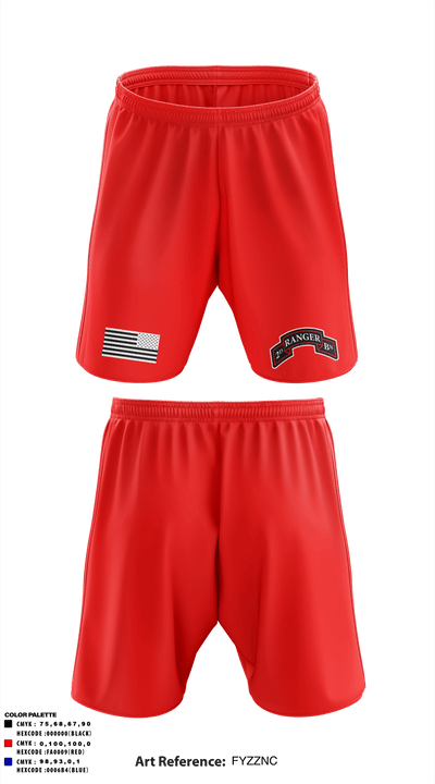 2nd Ranger Battalion 70049329 Athletic Shorts With Pockets - 2