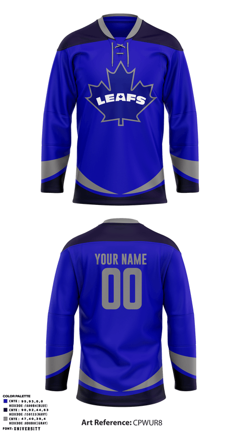 Hockey Jersey, West Dundee leafs, Ice Hockey, Teamtime, Team time, sublimation, custom sports apparel, team uniforms, spirit wear, spiritwear, sports uniforms, custom shirts, team store, custom team store, fundraiser sports, apparel fundraiser