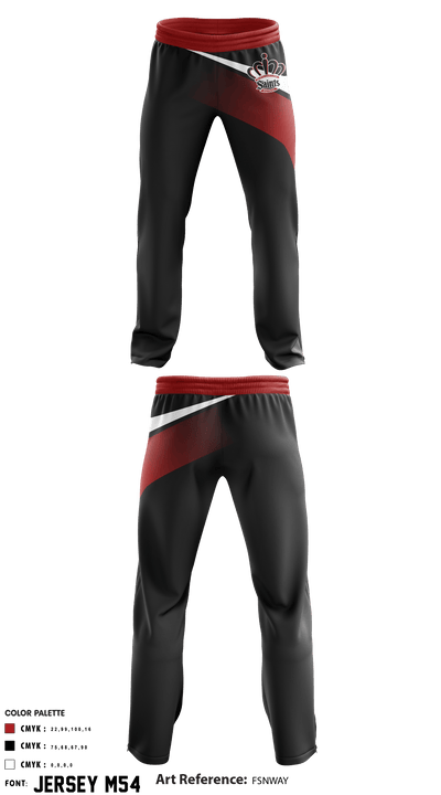 North Carolina Saints Youth Football 72770453 Sweatpants - 2