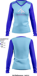 ZT Baseball 92871060 Women's Long Sleeve V-neck Shirt - 1