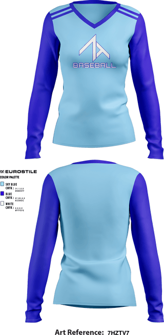 Women's Long Sleeve Vneck Shirt, ZT Baseball, Baseball, Teamtime, Team time, sublimation, custom sports apparel, team uniforms, spirit wear, spiritwear, sports uniforms, custom shirts, team store, custom team store, fundraiser sports, apparel fundraiser