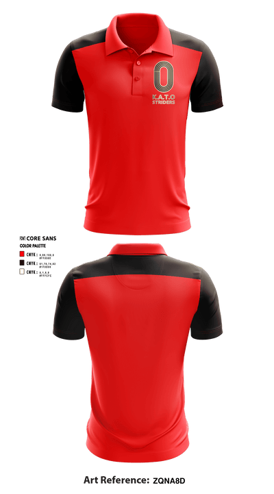 K.A.T.O  STRIDERS 16261028 Short Sleeve Performance Polo - 1