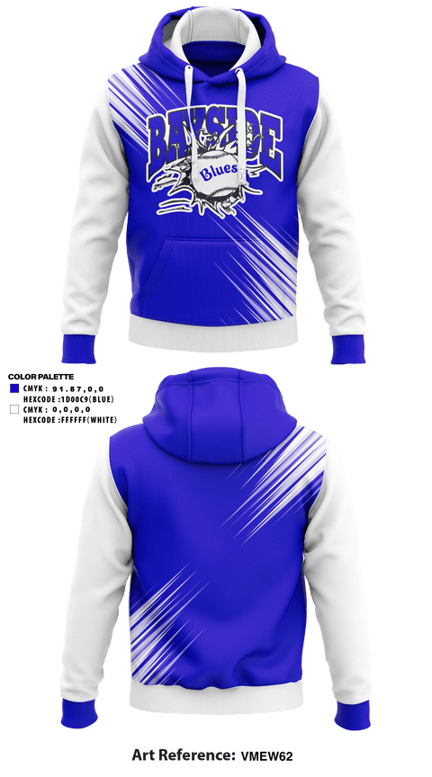 Hoodie, Bayside Blues Softball, Softball, Teamtime, Team time, sublimation, custom sports apparel, team uniforms, spirit wear, spiritwear, sports uniforms, custom shirts, team store, custom team store, fundraiser sports, apparel fundraiser