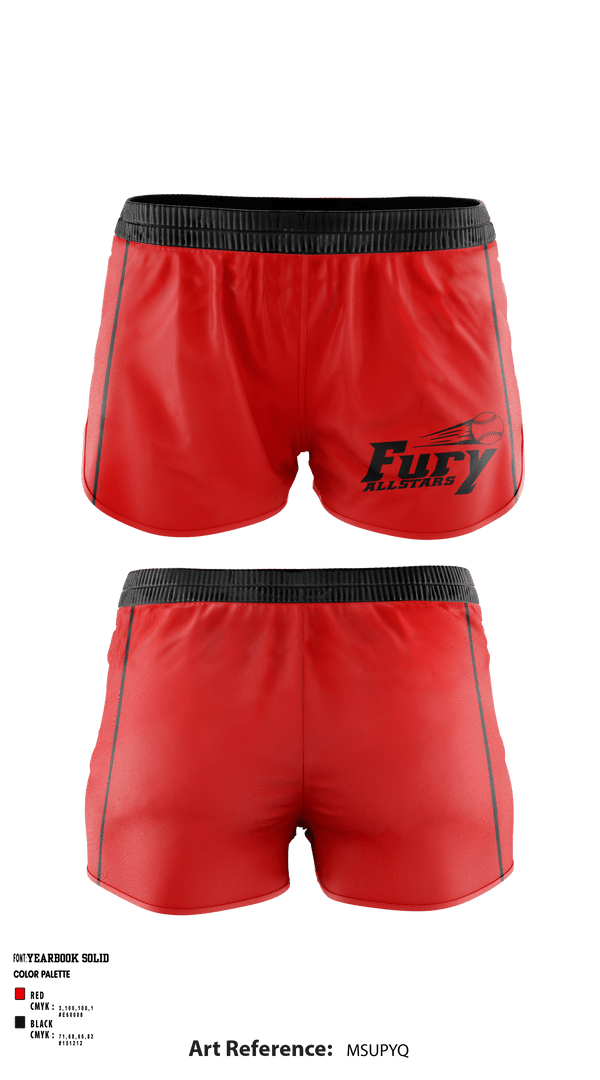 Women's Shorts, Niles Township Fury, Softball, Teamtime, Team time, sublimation, custom sports apparel, team uniforms, spirit wear, spiritwear, sports uniforms, custom shirts, team store, custom team store, fundraiser sports, apparel fundraiser