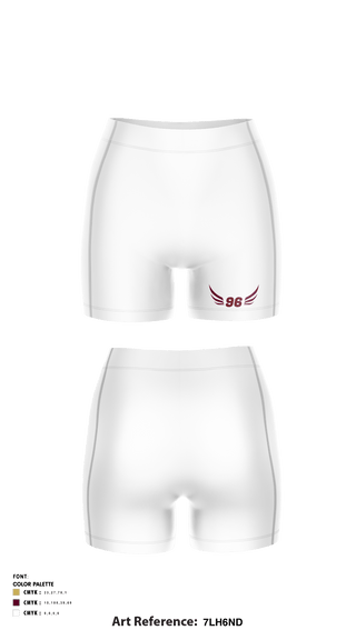 Women's Compression Shorts, Ninety Six High School, , Teamtime, Team time, sublimation, custom sports apparel, team uniforms, spirit wear, spiritwear, sports uniforms, custom shirts, team store, custom team store, fundraiser sports, apparel fundraiser