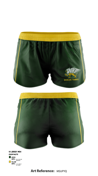 Women's Shorts, Sickles High School Tennis, Tennis, Teamtime, Team time, sublimation, custom sports apparel, team uniforms, spirit wear, spiritwear, sports uniforms, custom shirts, team store, custom team store, fundraiser sports, apparel fundraiser