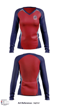 Jewel M Sumner High School Basketball 20765348 Women's Long Sleeve V-neck Shirt - 1