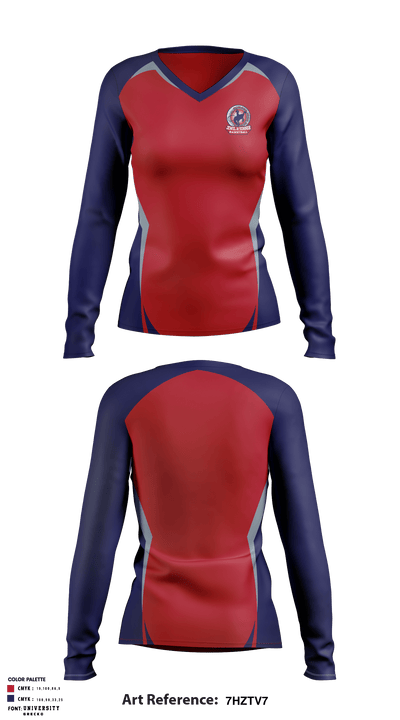 Jewel M Sumner High School Basketball 20765348 Women's Long Sleeve V-neck Shirt - 1