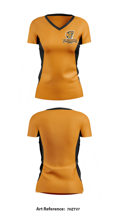 Flushing Golf 61936113 Women's Long Sleeve V-neck Shirt - 1