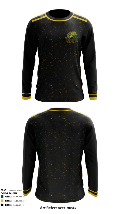 Baton Rouge Magnet High School Gymnastics 22417261 Long Sleeve Performance Shirt - 2