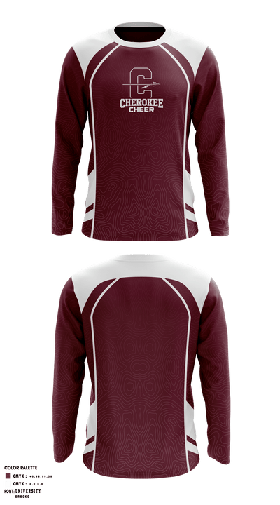 Cherokee Middle School Cheer 2245700 Long Sleeve Performance Shirt - 1