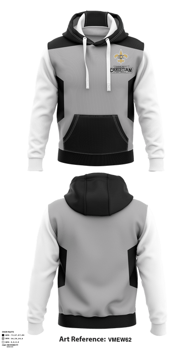 Community Christian College Football 1126993 Hoodie - 1