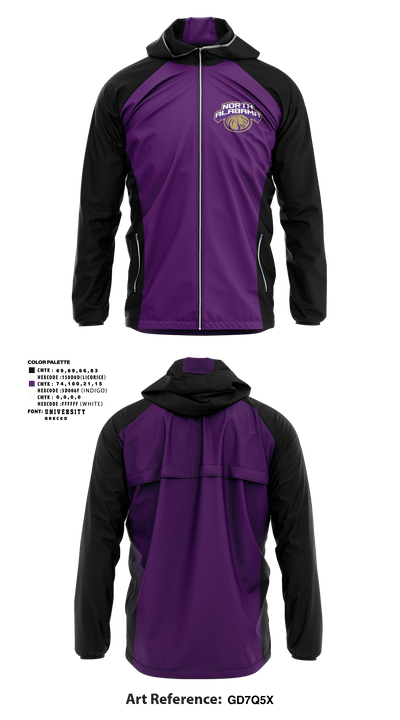 North Alabama United 84507113 Windbreaker - 1