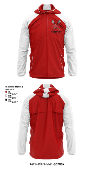 Windbreaker, Falls Church Youth Lacrosse Club, Men's Lacrosse, Teamtime, Team time, sublimation, custom sports apparel, team uniforms, spirit wear, spiritwear, sports uniforms, custom shirts, team store, custom team store, fundraiser sports, apparel fundraiser