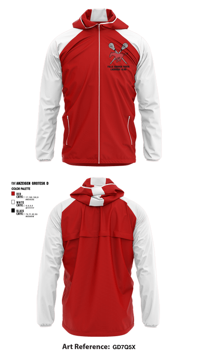 Falls Church Youth Lacrosse Club 59201486 Windbreaker - 1