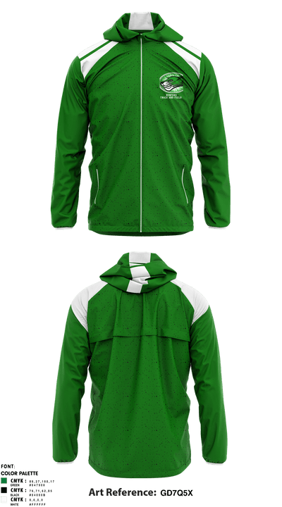 Bedford High School Track 26039872 Windbreaker - 1