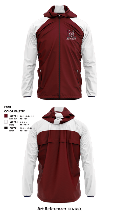Mt. San Antonio College Softball 97283287 Windbreaker - 1